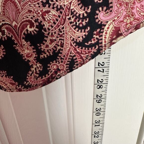 Chaps Womens Top Size XXL Long Sleeve Paisley No Iron Button Front Flip Cuff - Picture 7 of 9